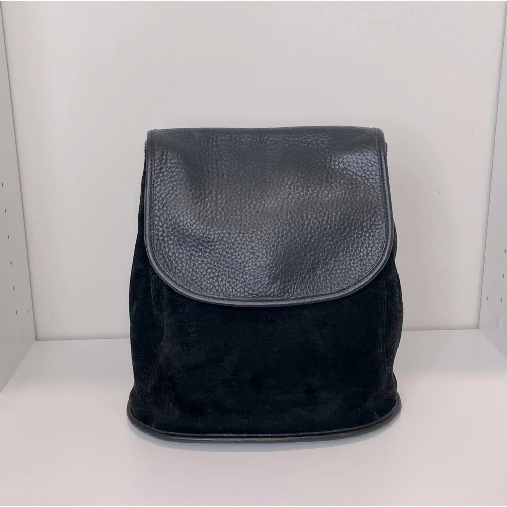 VTG 1996 COACH 9016 Black Leather/Suede Berkeley Women Backpack Made in The US